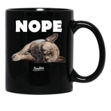 Funny French Bulldog Nope Graphic French Bulldog Lover Black Coffee Mug, Gift Coffee Mug - Black