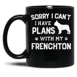 Funny Frenchton Humor Black Coffee Mug, Gift Coffee Mug