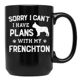 Funny Frenchton Humor Black Coffee Mug, Gift Coffee Mug - Black