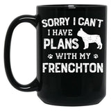 Funny Frenchton Humor Black Coffee Mug, Gift Coffee Mug