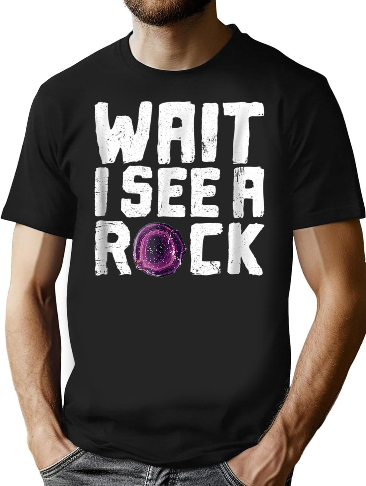 Funny Geologist Rock Hounding Geode Vintage T-Shirt - Black