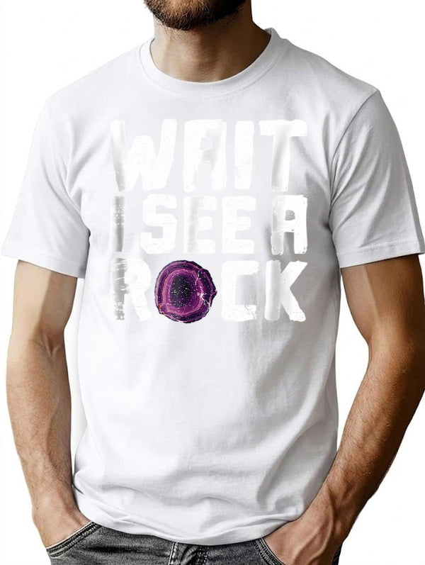 Funny Geologist Rock Hounding Geode Vintage T-Shirt - White