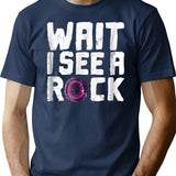 Funny Geologist Rock Hounding Geode Vintage T-Shirt - Navy