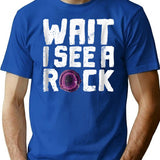 Funny Geologist Rock Hounding Geode Vintage T-Shirt - Blue