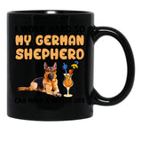 Funny German Shepherd Tshirt German Shepherd Lover Design I Work Hard So My German Shepherd Can Have A Better Life Black Coffee Mug, Gift Coffee Mug - Black