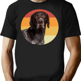 Funny German Shorthaired Pointer Dog Vintage Retro Face T-Shirt - Black
