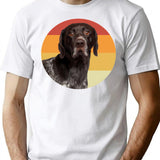 Funny German Shorthaired Pointer Dog Vintage Retro Face T-Shirt - White