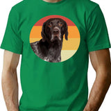 Funny German Shorthaired Pointer Dog Vintage Retro Face T-Shirt - Green