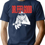 Funny Gift For Animal Dr Feelgood Dark Grey Vintage Photograp T-Shirt - Navy