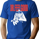 Funny Gift For Animal Dr Feelgood Dark Grey Vintage Photograp T-Shirt - Blue