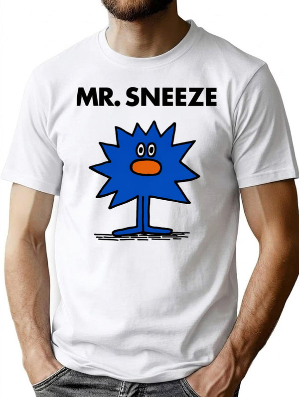 Funny Gift For Mr Sneeze Retro Vintage T-Shirt - White