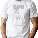 Funny Gift For Rixe Les Nerfs A Vif Punk Retro Vintage T-Shirt - White