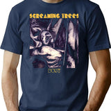 Funny Gift For Screaming Grunge Trees Vintage Photograp T-Shirt - Navy