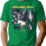 Funny Gift For Screaming Grunge Trees Vintage Photograp T-Shirt - Green