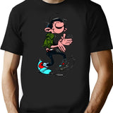 Funny Gift For Spirou Paper Vintage Photograp T-Shirt - Black
