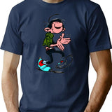 Funny Gift For Spirou Paper Vintage Photograp T-Shirt - Navy