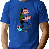 Funny Gift For Spirou Paper Vintage Photograp T-Shirt - Blue