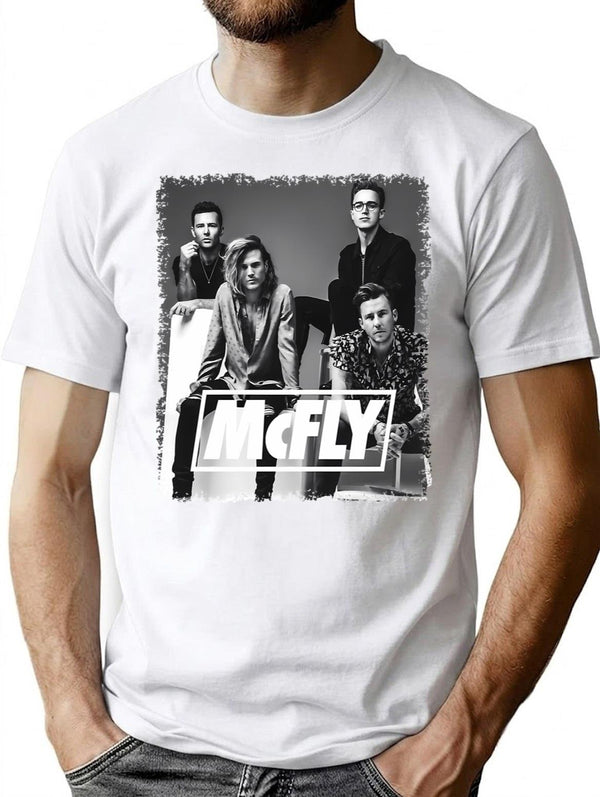 Funny Gift Mcfly Band Art Vintage T-Shirt - White