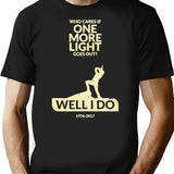 Funny Gift One More Light Vintage Fans Gift Vintage Rock Metal Band T-Shirt - Black