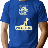 Funny Gift One More Light Vintage Fans Gift Vintage Rock Metal Band T-Shirt - Blue