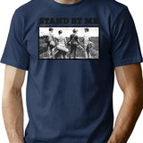Funny Gift Stand By Me 4 Boys On The Tracks Scene T-Shirt - Navy