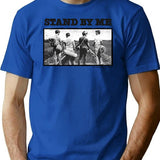 Funny Gift Stand By Me 4 Boys On The Tracks Scene T-Shirt - Blue