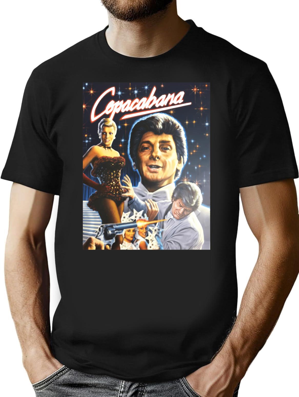 Funny Gifts Beautiful Model Copacabana Door Vintage Photograp T-Shirt - Black