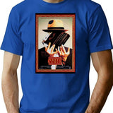 Funny Gifts Beautiful Model Naked Lunch Poster Vintage Photograp T-Shirt - Blue