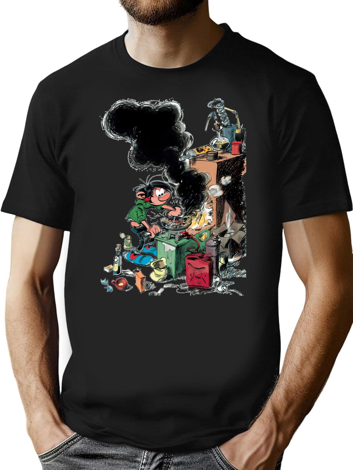 Funny Gifts For Fantasio Spirou Cool Graphic Gifts T-Shirt - Black