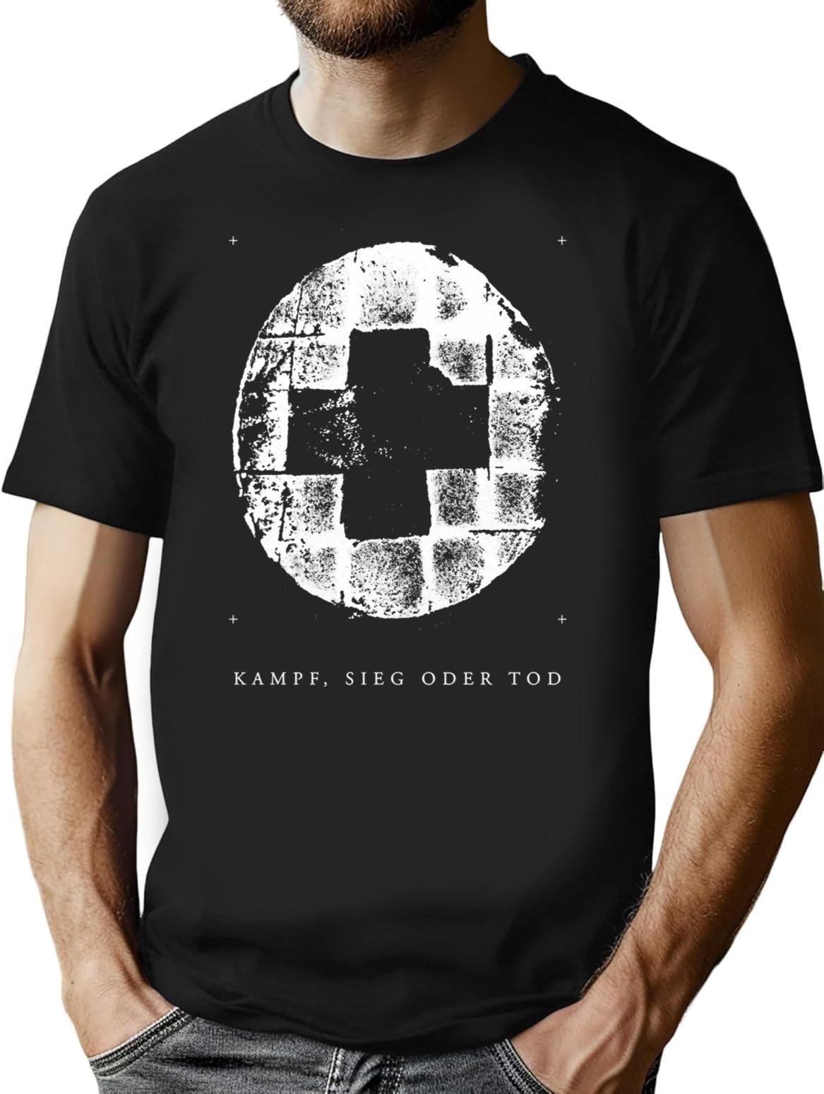 Funny Gifts For Kampf Sieg Oder Tod T-Shirt for Men & Women, T-Shirts Graphic Tee - Black