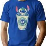 Funny Gifts Long Sleeve Ohana Coffee Vintage Photograp T-Shirt - Blue