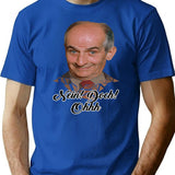Funny Gifts Nein Doch Ohh Long Sleeve Louis De Funes Special Present Vintage Retro T-Shirt - Blue