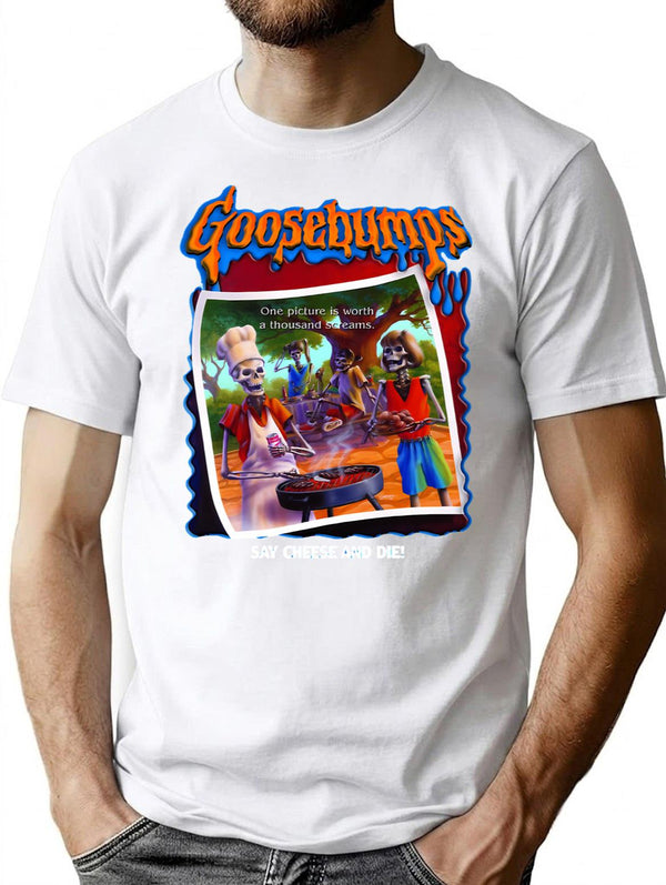 Funny Goosebumps Say Cheese Girl Who Loves T-Shirt - White