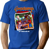 Funny Goosebumps Say Cheese Girl Who Loves T-Shirt - Blue