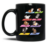 Funny Guinea Pig Yoga Position Workout Pet Animal Lover Black Coffee Mug, Gift Coffee Mug