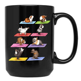 Funny Guinea Pig Yoga Position Workout Pet Animal Lover Black Coffee Mug, Gift Coffee Mug - Black