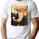 Funny Halloween Dunkinn Donut Horror Movie Michael And Jason T-Shirt - White