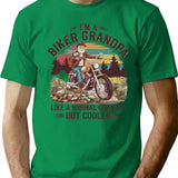 Funny I'm A Biker Grandpa Like A Normal Grandpa But Cooler T-Shirt - Green