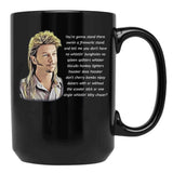 Funny Joe Dirt Fireworks Black Coffee Mug - Black