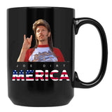 Funny Joe Dirt Merica Fourth Of July America Lifes A Garden Dig It Keep On Keepin Black Coffee Mug - Black