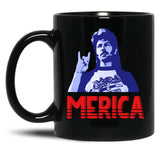 Funny Joe Dirt Merica Gift 4Th Of July Black Coffee Mug