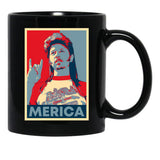Funny Joe Dirt Merica Hope Men Women Black Coffee Mug - Black