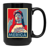 Funny Joe Dirt Merica Hope Men Women Black Coffee Mug - Black