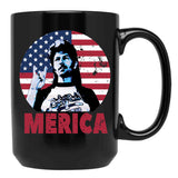 Funny Joe Dirts Flag Merica Gift Men Women Black Coffee Mug - Black