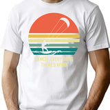 Funny Kiteboarding Cancel Everything There's Wind T-Shirt - White