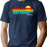 Funny Lake Titicaca Bolivia (vintage Distressed) T-Shirt - Navy