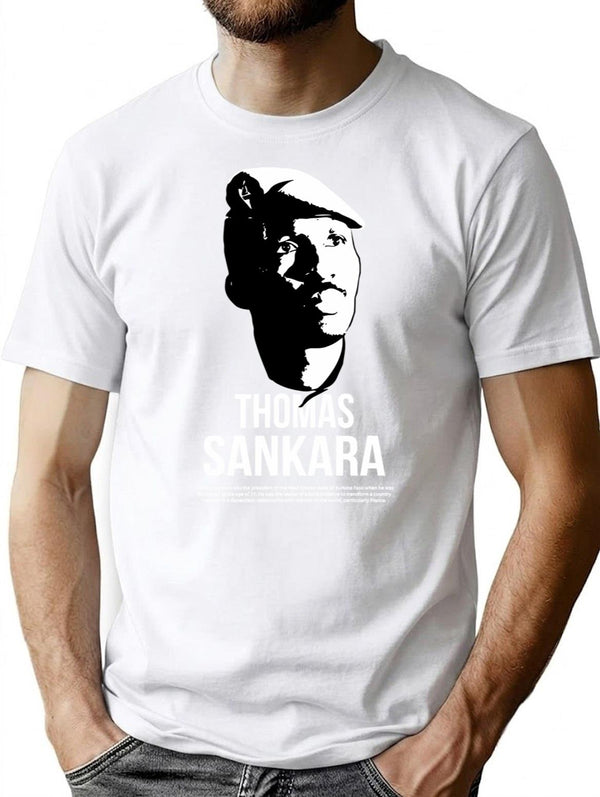 Funny Life Thomas Sankara Vintage Style Art T-Shirt - White