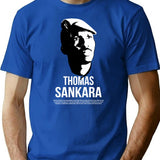 Funny Life Thomas Sankara Vintage Style Art T-Shirt - Blue