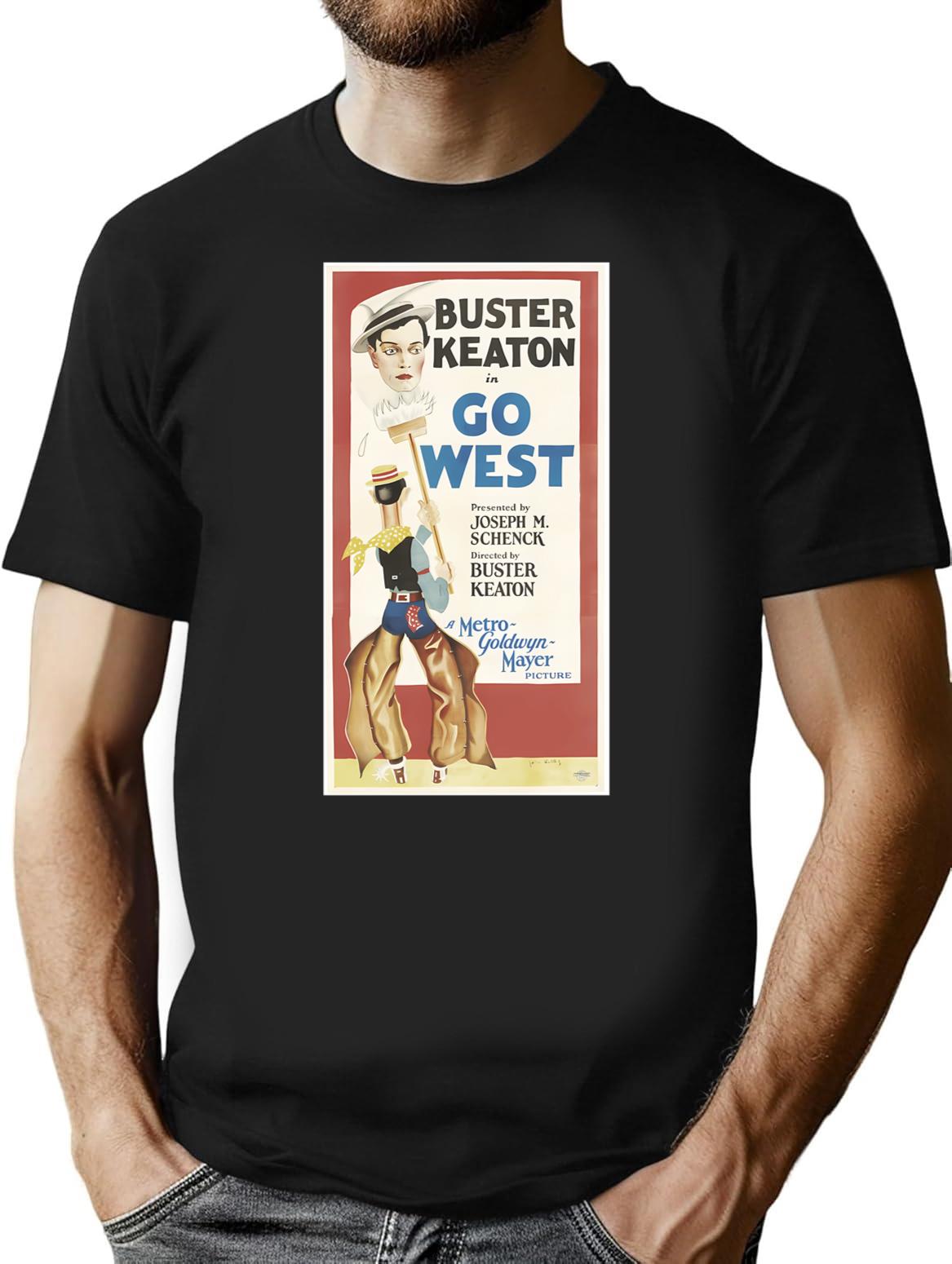 Funny Man Go West Joseph Frank Keaton Vintage Awesome For Music Fans T-Shirt - Black