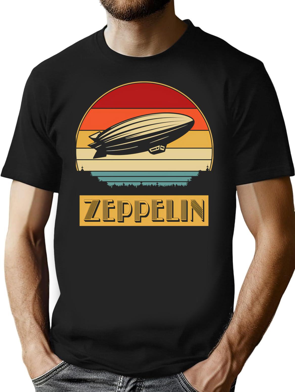Funny Man Led Zepelin Awesome For Music Fans T-Shirt - Black